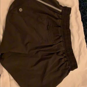 lululemon shorts . olive green color